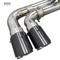 Silencieux d'échappement SDO Performance compatible avec Ferrari 360 F360 3.6L V8 2001-2005 en acier inoxydable Catback avec commande de soupape à vide