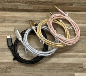 Chip Digital de sonido Hi-fi, <span class=keywords><strong>cable</strong></span> <span class=keywords><strong>auxiliar</strong></span> de nailon trenzado, Audio <span class=keywords><strong>auxiliar</strong></span> estéreo para coche, <span class=keywords><strong>Cable</strong></span> <span class=keywords><strong>auxiliar</strong></span> USB C a 3,5 MM para <span class=keywords><strong>Iphone</strong></span> para estéreos domésticos - Product Image 2