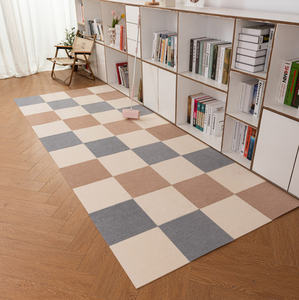 45x70cm Handmade Modern <strong>Small</strong> Carpet for Indoor Decor Black and White Patchwork Washable Cotton Woven Rug <strong>Door</strong> <strong>Mat</strong> - Product Image 5