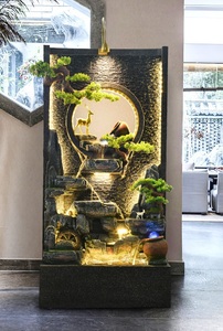 Grande Murure de Fontaine, Mur d'Eau Courante, Rocaille, Fontaine à Eau Flottante, Ornements Porte-Bonheur, Ornements de Style Villa - Product Image 4