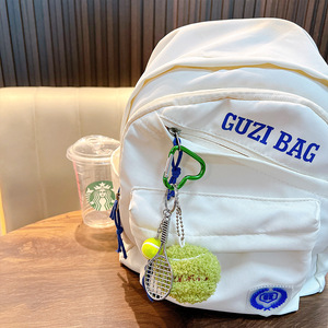 Llavero de peluche con colgante de <span class=keywords><strong>tenis</strong></span>, pequeño mini amuleto de béisbol para bolso, raqueta, regalo para niños y jóvenes, venta al por mayor - Product Image 2