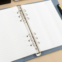 Planificateur A5 de luxe 2026 personnalisé 6 reliure à anneaux Journal Journal à feuilles mobiles cahier en cuir pour cadeau