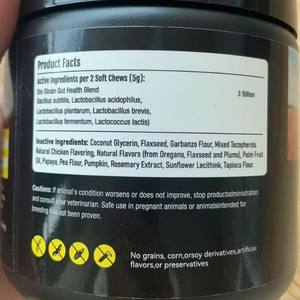 Compléments nutritionnels pour animaux de compagnie OEM/ODM : Poudre d'ail pour chiens, Vitamines B1/B6/B12, Comprimés à mâcher probiotiques anti-puces et tiques pour animaux - Product Image 3