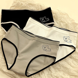 Slip da Donna di Alta Qualità all'Ingrosso, Intimo Sexy Quotidiano, Motivi Cartoon Carini, Traspirante, Vita Media, Abbigliamento Femminile - Product Image 1