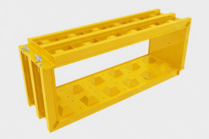 Tragbare Ineinandergreifende Lego-Block-Stahlform - Einfach zu Entformende Betonblock-Schalung mit Hebeösen - Product Image 3