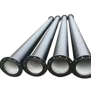 DN300 Municipal Engineering Water Supply And Drainage Pipeline K9 Grade Sewage Drainage Ductile Iron Pipe Black Round FOB 1 Ton