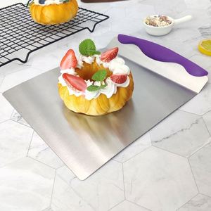 Stock Wholesale Stainless Steel Cake Safety Laminating Transfer Bread Spatula <b>Baking</b> Tools - Product Image 4