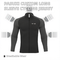 Veste de cyclisme personnalisée PASUXI OEM pour hommes, respirante, anti-humidité, manches longues, vêtements de sport pour équipes cyclistes, vente en gros, color blocking