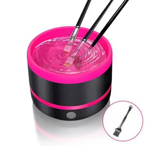 De secagem rápida portátil elétrica maquiagem escova limpador tipo c lavagem automática artefato silicone abs beleza ferramenta