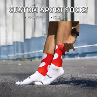Chaussettes de compression de sport personnalisées pour l'automne - Chaussettes de performance respirantes, évacuant l'humidité, écologiques pour hommes et femmes