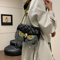 Sacs à main dames hibou masque frangé décoratif femme cuir sacs à bandoulière femmes luxe sacs à main et sacs à main