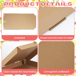 Scatole per <span class=keywords><strong>Pizza</strong></span> <span class=keywords><strong>in</strong></span> Cartone Ondulato Kraft Personalizzate 16x16 Pollici, Contenitori Usa e Getta per Asporto <span class=keywords><strong>di</strong></span> Torte, Ciambelle e Prodotti Artigianali - Product Image 5