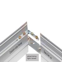Profilé en aluminium pour caisson lumineux publicitaire 80 mm, fixation murale ou plafond, simple face, pour caisson lumineux en tissu