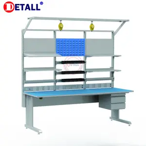 electric adjustable factory workbench steel frame work bench workshop table
