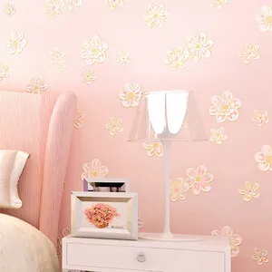 High Quality Design Embossed Petal 3D Wallpaper Home Decoration Wallpaper