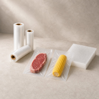 Rouleaux de film sous vide texturé co-extrudé 7 couches PA/PE gaufré pour la conservation de la viande, du maïs et des aliments au congélateur ou sous vide