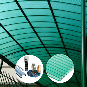Panel de <span class=keywords><strong>Policarbonato</strong></span> Hueco Resistente al Calor y a los Impactos, Lámina de Techo de PC de Doble Pared para Tragaluces de Talleres Industriales - Product Image 2