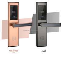 Sistema de Software de Gestión de Cerraduras para Hoteles con Puertas de Madera y Acero Inoxidable, con WiFi en la Nube, Tarjetas de Acceso RFID Plateadas y Doradas