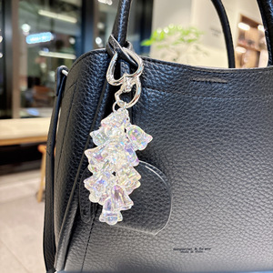 Nouveau porte-clés en caoutchouc pour sac, édition coréenne, avec pendentif créatif en forme de clochette et orchidée, fleur en cristal colorée pour femme, décoration de sac - Product Image 3