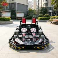 Kart électrique deux places, moteur 1200W, kart à double siège pour location, buggy, vitesse maximale 55 km/h, conçu pour les circuits de course professionnels