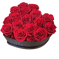 Grosir hadiah Hari Valentine Ibu kotak bunga mawar diawetkan hati mawar selamanya