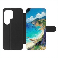 Étui de protection magnétique antichoc en cuir PU vierge personnalisable par sublimation pour téléphone, compatible avec plusieurs modèles