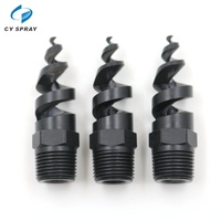 Buse de pulvérisation en spirale à cône plein en PVC TEFLON SPJT, filetage mâle NPT BSPT, anti-colmatage, pour lavage et suppression de la poussière