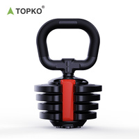 Ensemble d'haltères, de barres et de kettlebells multifonctionnels réglables TOPKO 3 en 1 pour la maison et la salle de sport