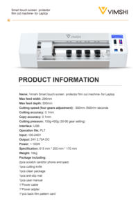 Machine de découpe de <span class=keywords><strong>film</strong></span> hydrogel flexible de haute précision Vimshi (précision de 0,1 mm) Réglage automatique du couteau USB 24V Téléphone portable - Product Image 6