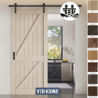 Portes coulissantes intérieures en bois massif de noyer noir, style grange, garantie 5 ans (norme américaine), pour salon, salle de bain, usage résidentiel