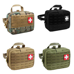 アウトドアキャンプハイキングサイクリング応急処置キットウエストバッグ赤戦術医療ポーチ看護ファニーパック - Product Image 3