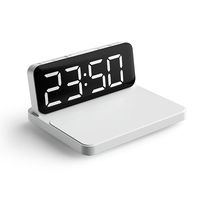 Pengisi Daya Nirkabel 2-in-1 Multifungsi 15W Pengisian Cepat dengan Jam Alarm Pengisi Daya Nirkabel Dalam Ruangan