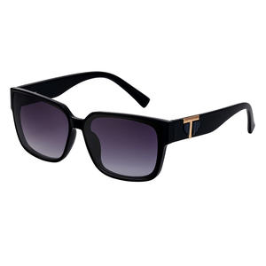 Lunettes de soleil Tory Burch à monture carrée pour femmes, noires, protection UV400, style tendance pour l'extérieur - Product Image 1