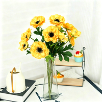 Kunstmatige anemoon, bloemen DIY bloemstukdecoraties, gebruikt voor het decoreren van de keuken en woonkamer, huisdecoratie