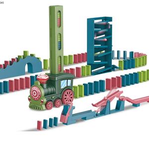 Blocs de construction <span class=keywords><strong>Domino</strong></span> MILI, <span class=keywords><strong>train</strong></span> électrique avec lumière et musique, blocs de construction automatiques électriques pour enfants - Product Image 6
