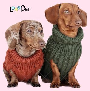 高級手編み綿犬用ジャンパーセーター卸売 小型犬用暖か秋冬アパレル 柔らか快適子犬ペットセーター - Product Image 1