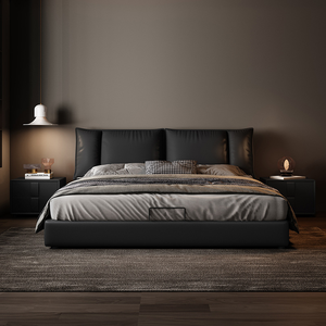 Spacious Modern King Size <strong>Bed</strong> with <strong>Under</strong> <strong>Bed</strong> Storage <strong>Drawers</strong>, Large Bedroom Furniture for Master Bedroom and Luxury Hotel Use - Product Image 1