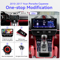 Autoradio stéréo 12.3 "Navigation GPS pour Porsche Cayenne 2010-2017 Écran tactile Android WiFi Carplay Stop Watch AC Panel Kits