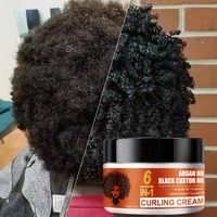 Crème élastique pour cheveux bouclés à l'huile de ricin noire 100g, prête à être expédiée, pour le coiffage et l'hydratation des cheveux bouclés, crème définissante pour les cheveux