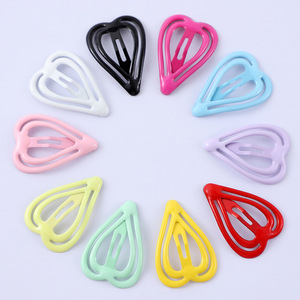 Clip à franges en forme de cœur de couleur bonbon, 5,5 cm, en résine plastique, pour femmes, usage quotidien - Product Image 1