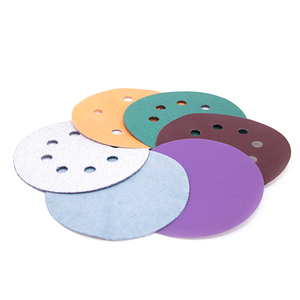 <span class=keywords><strong>Papier</strong></span> abrasif en oxyde d'aluminium céramique violet de 5 pouces/100 mm avec crochet et boucle pour le ponçage de la peinture humide et du bois gras - Product Image 1
