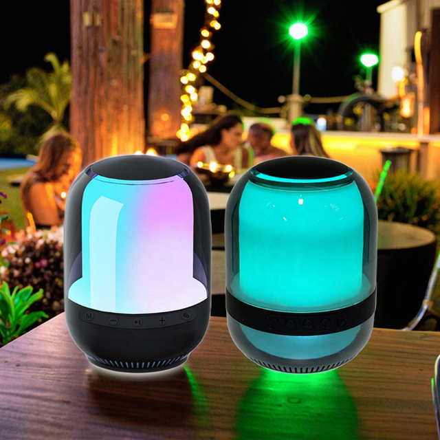 Tws Magnetic Led Rgb Portable Mini Wireless Outdoor Speakers Bt Communication Features Clock Louder Bass Rgb Lighting