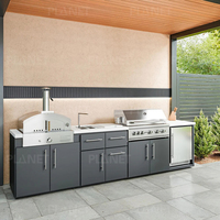 Meubles de cuisine d'extérieur modulaires durables en acier inoxydable 304 pour cuisine extérieure