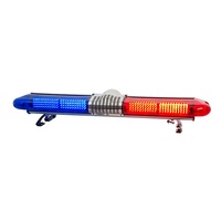 Barra de luz LED estroboscópica de advertencia, 1200mm, barra de luz de ambulancia con altavoz de sirena
