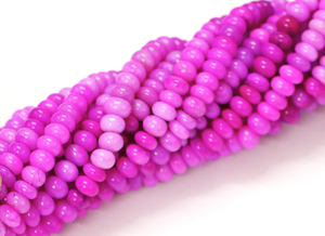 ลูกปัดโอปอลทรงกลมเรียบสีชมพูเข้ม6ถึง9มม. ลูกปัดโอปอลสีชมพูเข้มสำหรับงานฝีมือเครื่องประดับ - Product Image 4