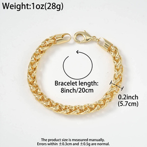 Unisex Geometric Trendy 18K Gold Plated Braided <b>Rope</b> Stackable <b>Bracelet</b> for Anniversary Occasion-Wholesale Luxury Jewelry - Product Image 6