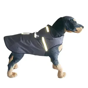 Veste imperméable pour animaux de compagnie imperméable portable pour grand chien réfléchissant