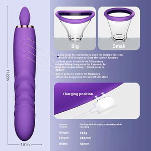 Vibrador de Punto G con Alimentación USB, con Movimiento de Salto para Estimulación del Punto G y Lengua Doble para Masaje con Succión, Productos para Adultos - Product Image 2