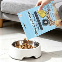 Prix d'usine, faible MOQ, sac refermable laminé imprimé couleur personnalisé, pochette pour aliments pour animaux de compagnie, emballage pour friandises pour chiens avec trou de suspension