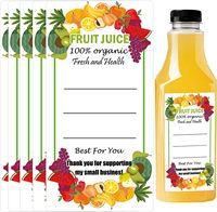 Etiquetas Personalizadas Autoadhesivas Ecológicas e Impermeables para Botellas de Jugo de Frutas, Impresión de Etiquetas Personalizadas para Botellas